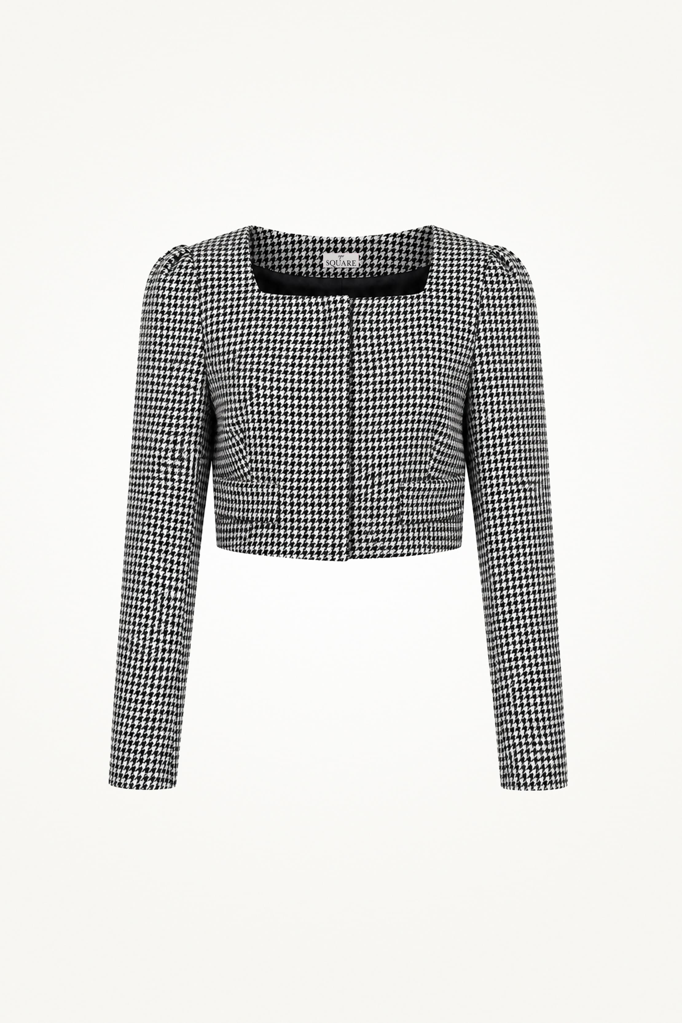 Tweel Tweed Mini Jacket_Hound Tooth Check