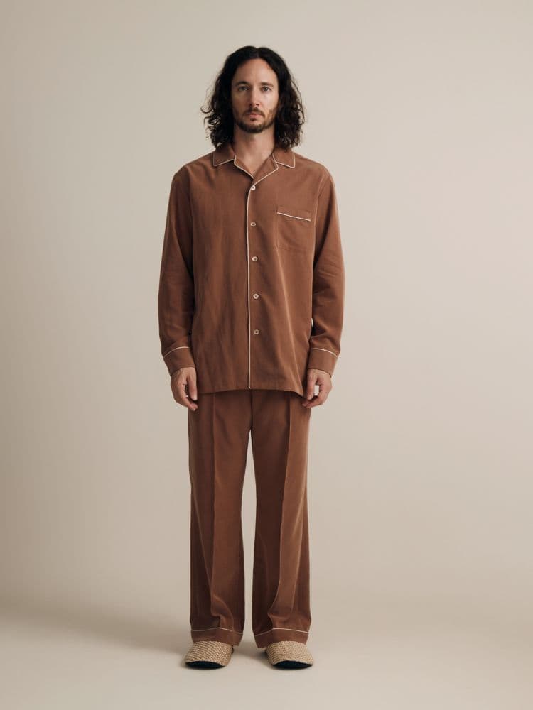Ellen Piped Pajama Shirt